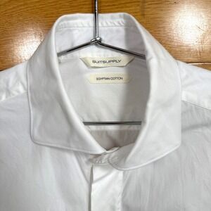 SUITSUPPLY Size 41 / 16 White‎ Egyptian Cotton Tailored Fit Dress Shirt
